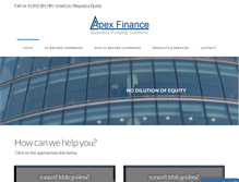 Tablet Screenshot of apexfinance.co.uk